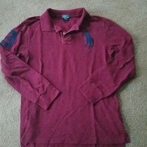 Boys long sleeve Polo shirt size l